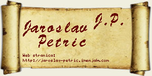 Jaroslav Petrić vizit kartica